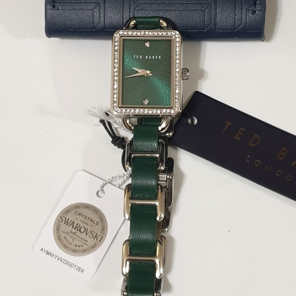 Ted Baker Green Watch with Swarovski Crystals - Picture 3 of 10